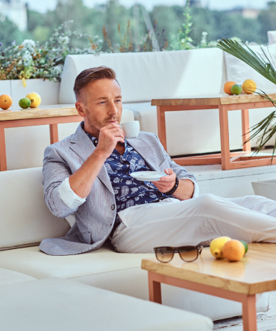 Business man relaxing