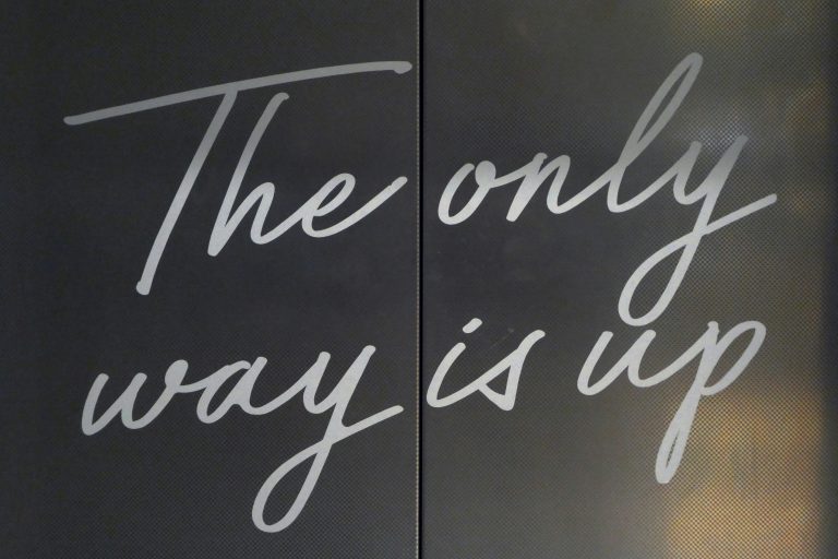 There is only one way and it is up